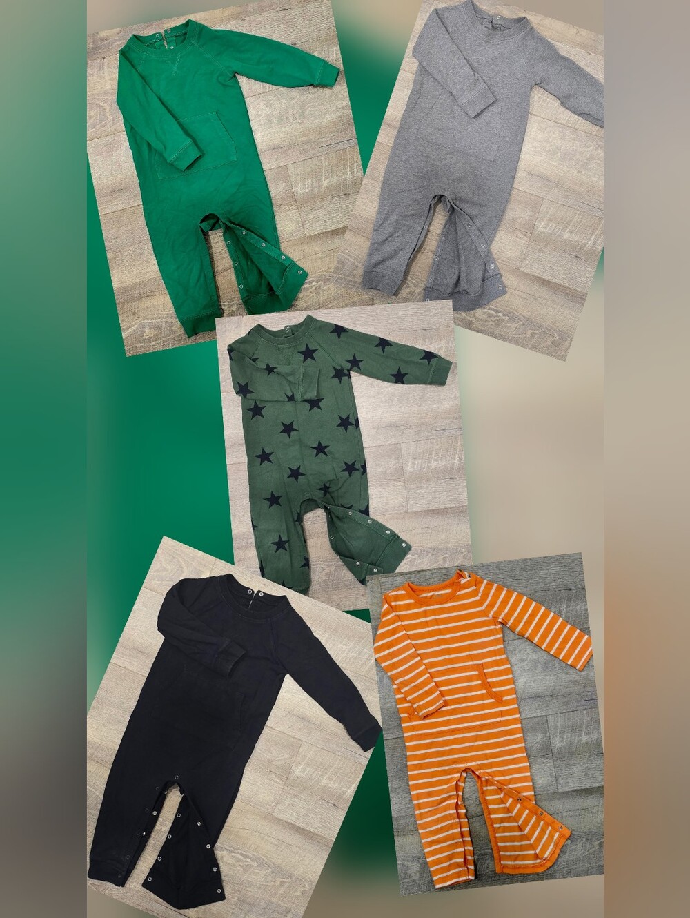 Primary - 18-24 month - Long Sleeve Romper - BUNDLE of 5